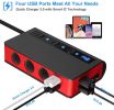 On-board multifunctional cigarette lighter 1 + 3, USB1 + 3 fast charger
