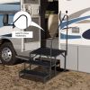 Hot Tub Steps Outdoor, 2 RV Steps with Handrail, Portable RV Stairs 3 Step, Heavy Duty Truck Camper Steps Ladders for Travel Trailers, 5th Wheel, Moto